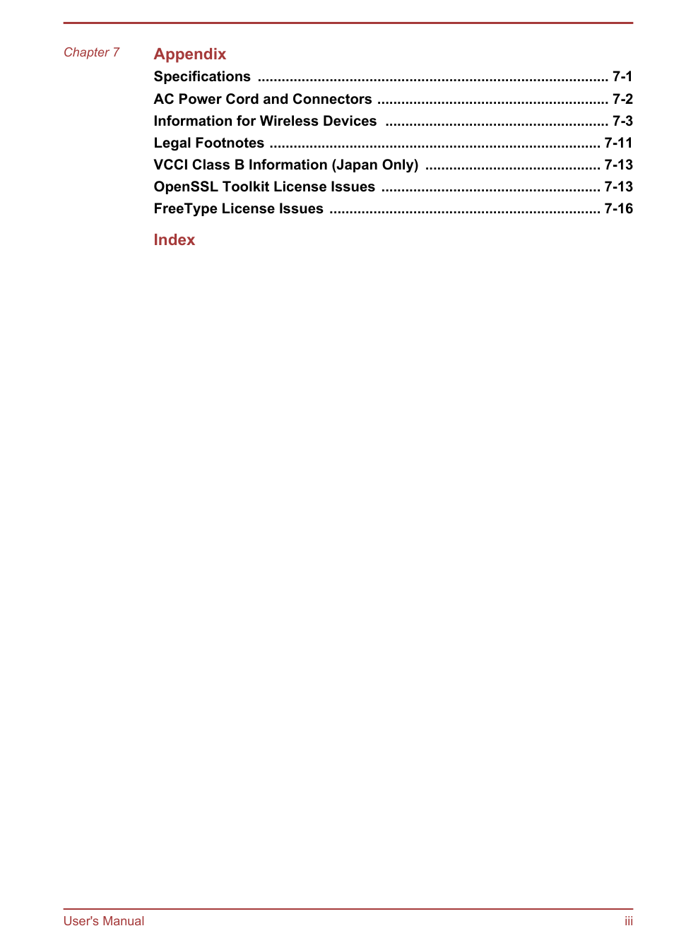 Toshiba WT7-C User Manual | Page 3 / 75