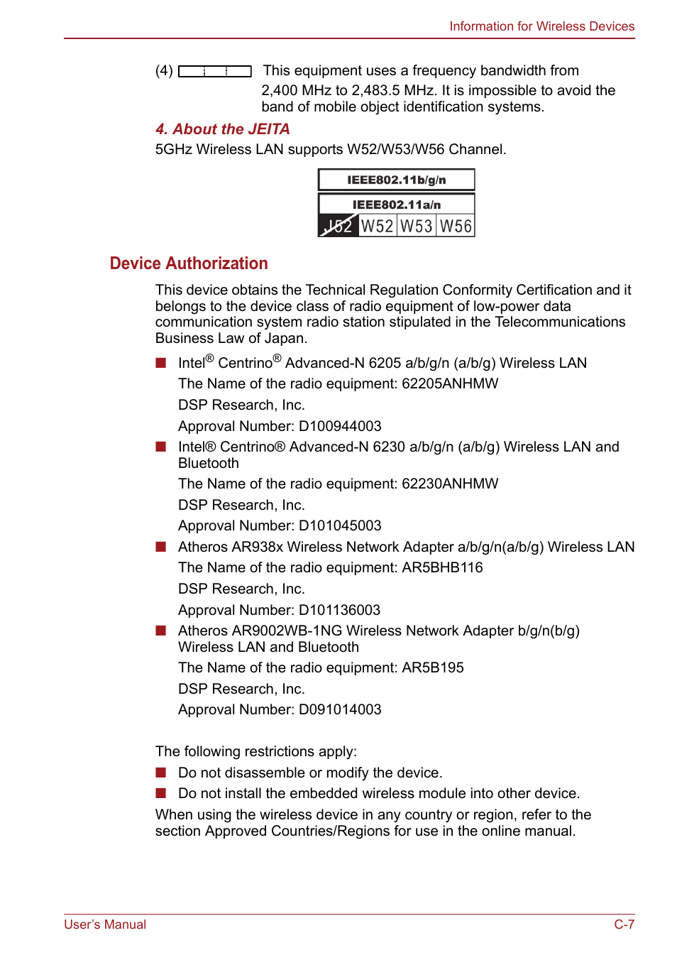 Device authorization | Toshiba Satellite Pro S750 User Manual | Page 183 / 204