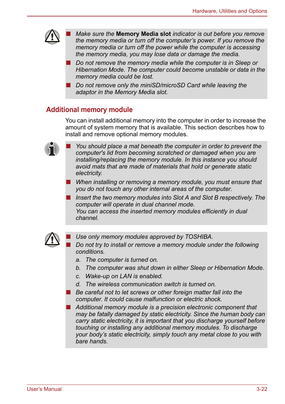 Additional memory module, Section in | Toshiba Satellite Pro S750 User Manual | Page 79 / 204