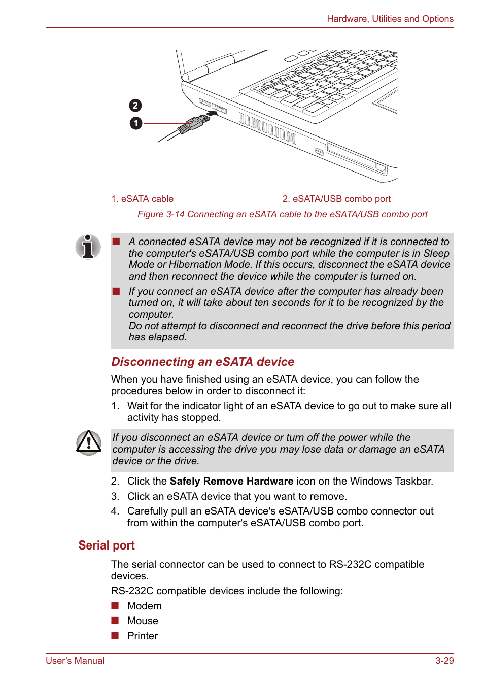 Serial port | Toshiba Satellite Pro S750 User Manual | Page 86 / 204