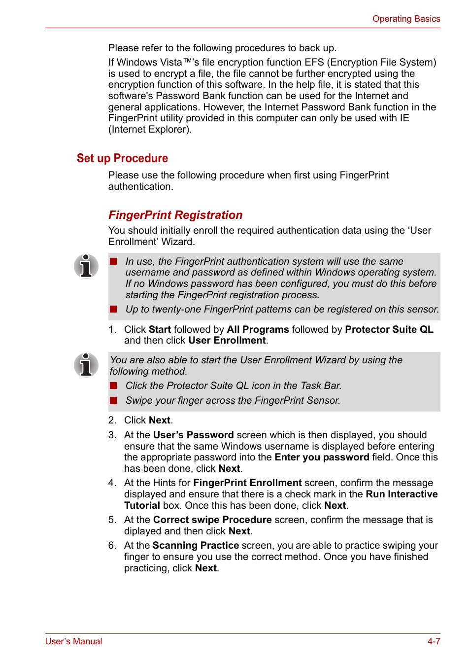 Set up procedure | Toshiba Equium P200 User Manual | Page 66 / 175