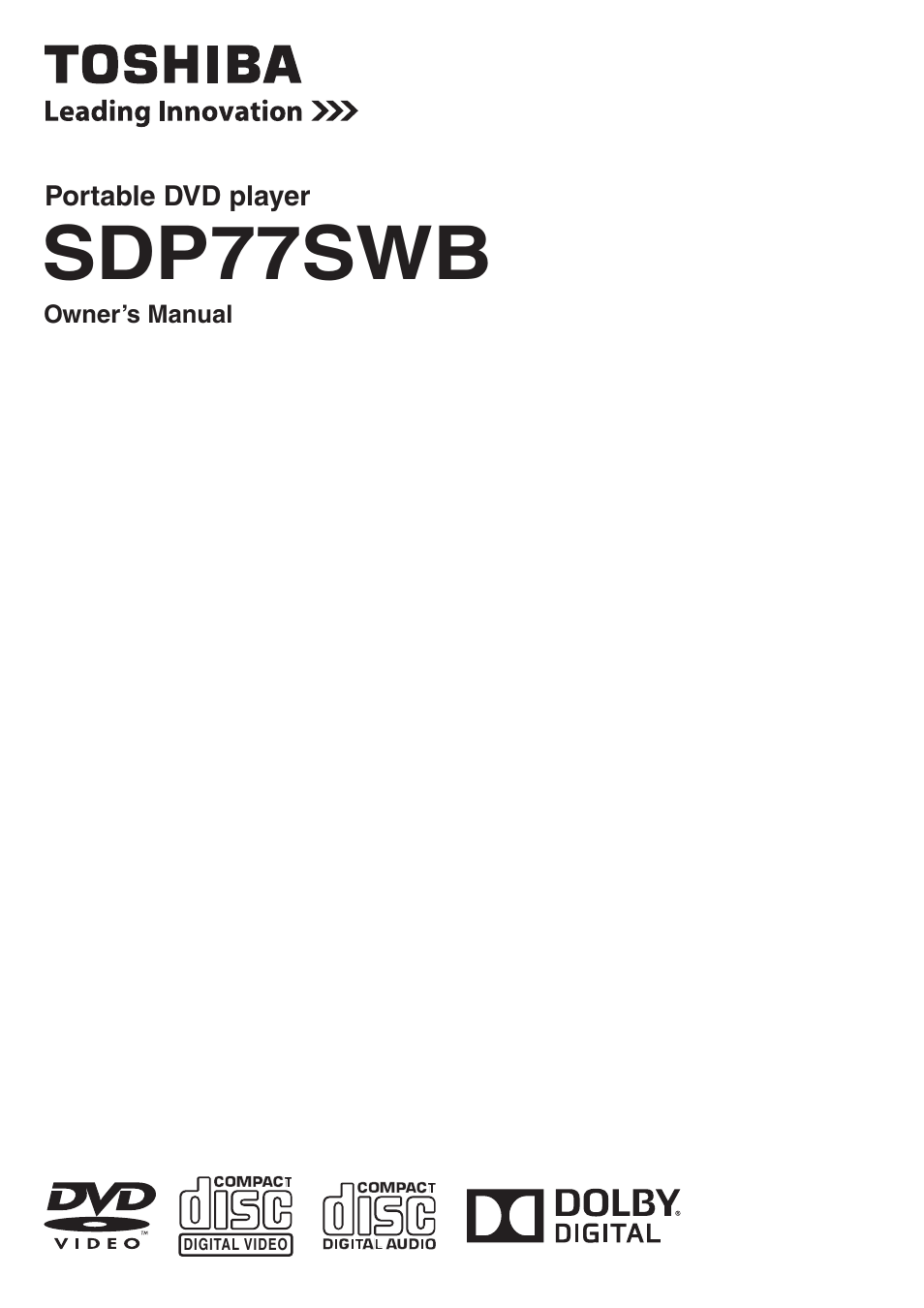 Toshiba SDP77 User Manual | 7 pages