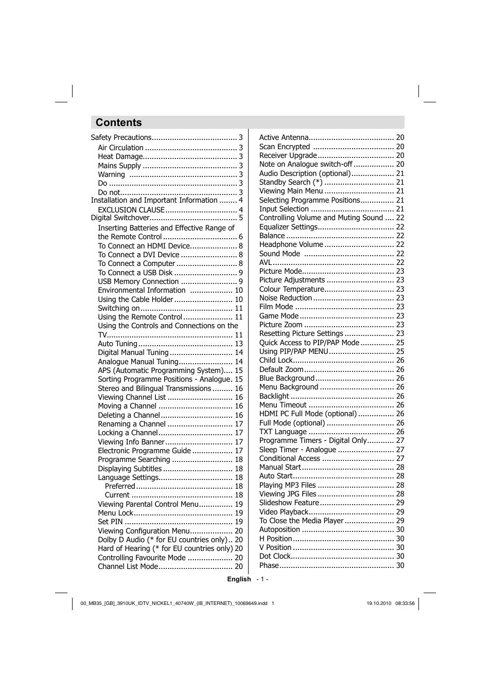 Toshiba KV700 User Manual | Page 2 / 41