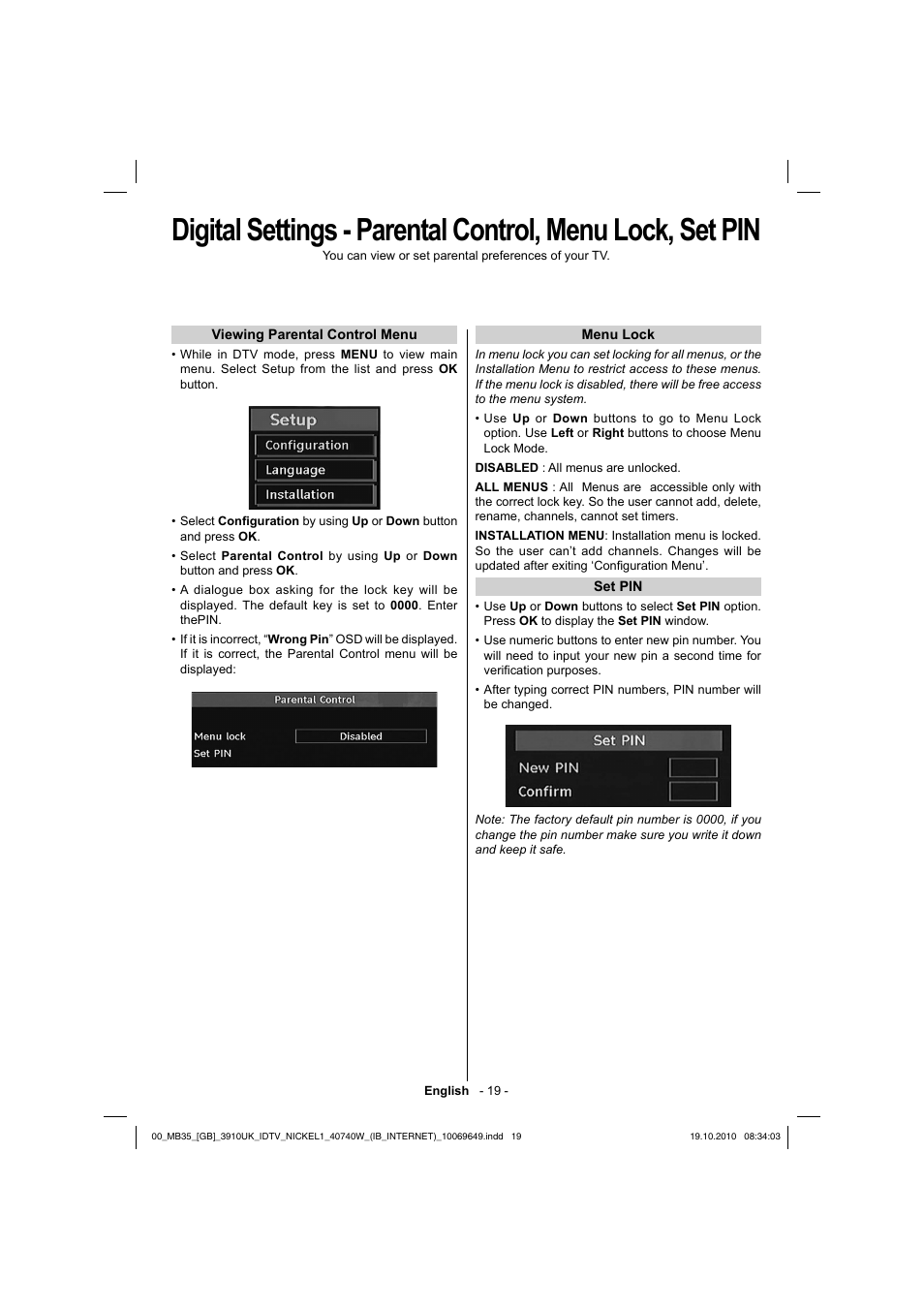 Toshiba KV700 User Manual | Page 20 / 41