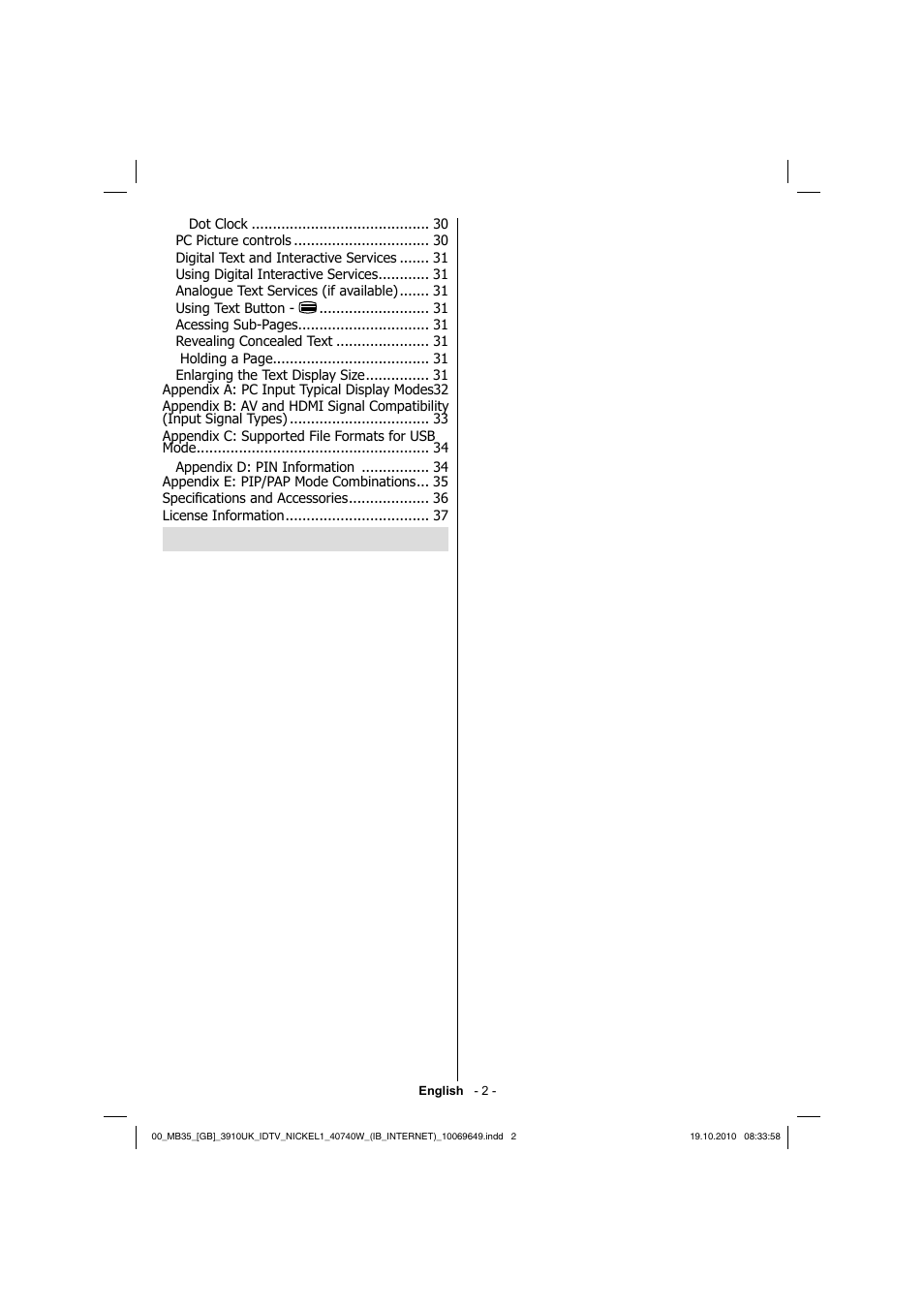 Toshiba KV700 User Manual | Page 3 / 41