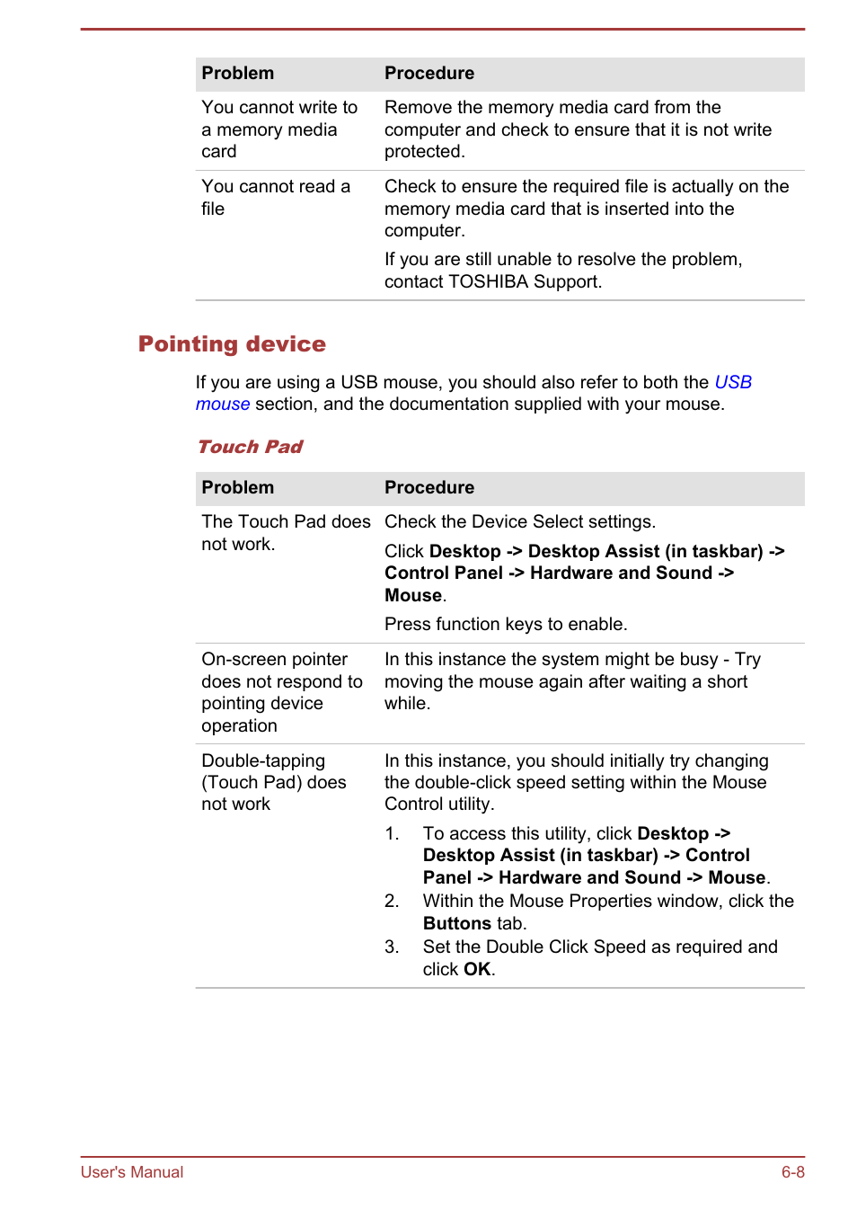 Pointing device | Toshiba Satellite U920T User Manual | Page 105 / 115