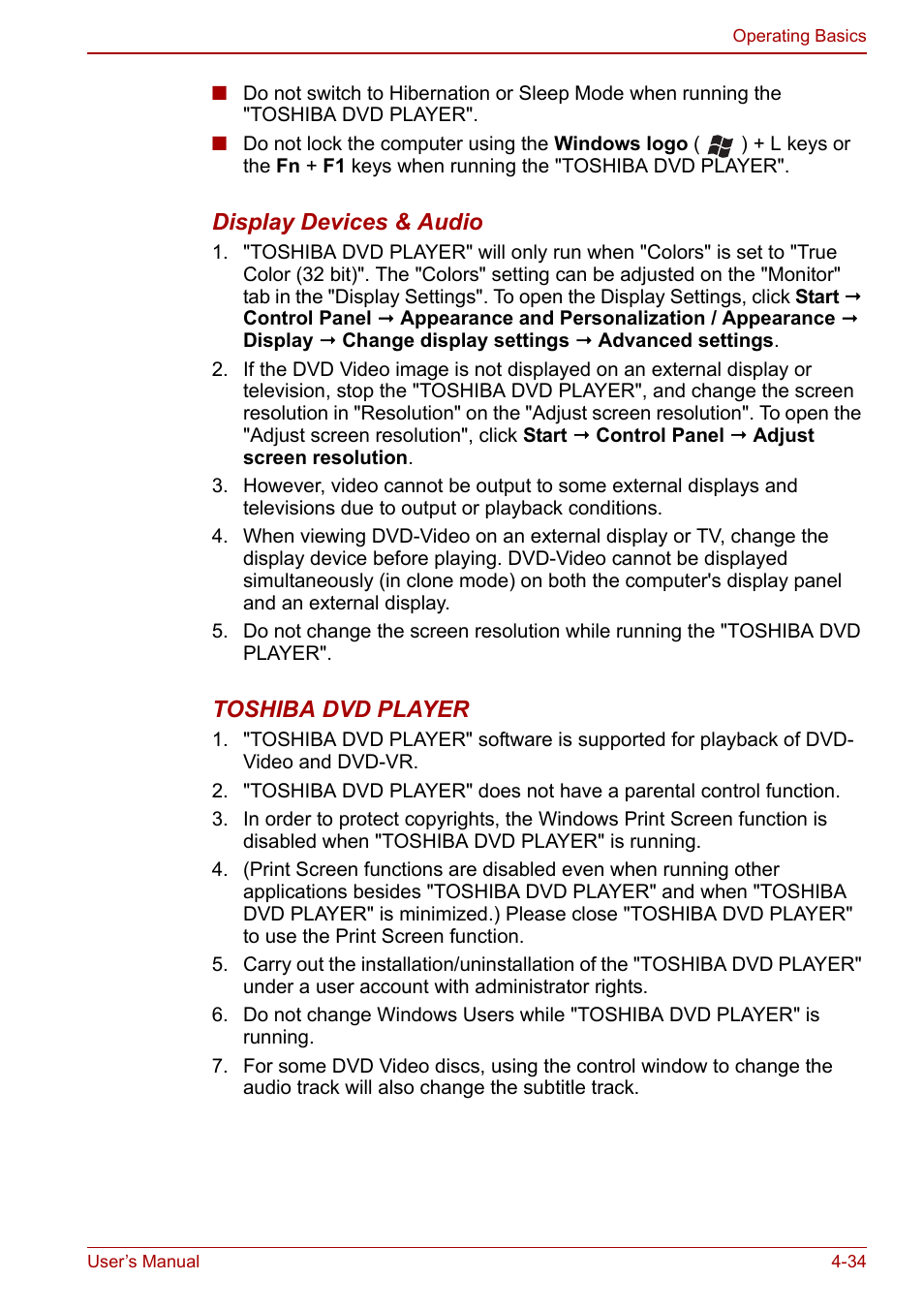 Toshiba SATELLITE P500 User Manual | Page 111 / 202