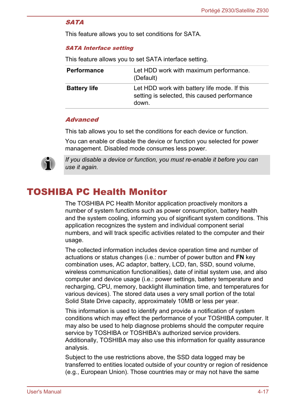 Toshiba pc health monitor, Toshiba pc health monitor -17 | Toshiba Portege Z930-B User Manual | Page 83 / 132