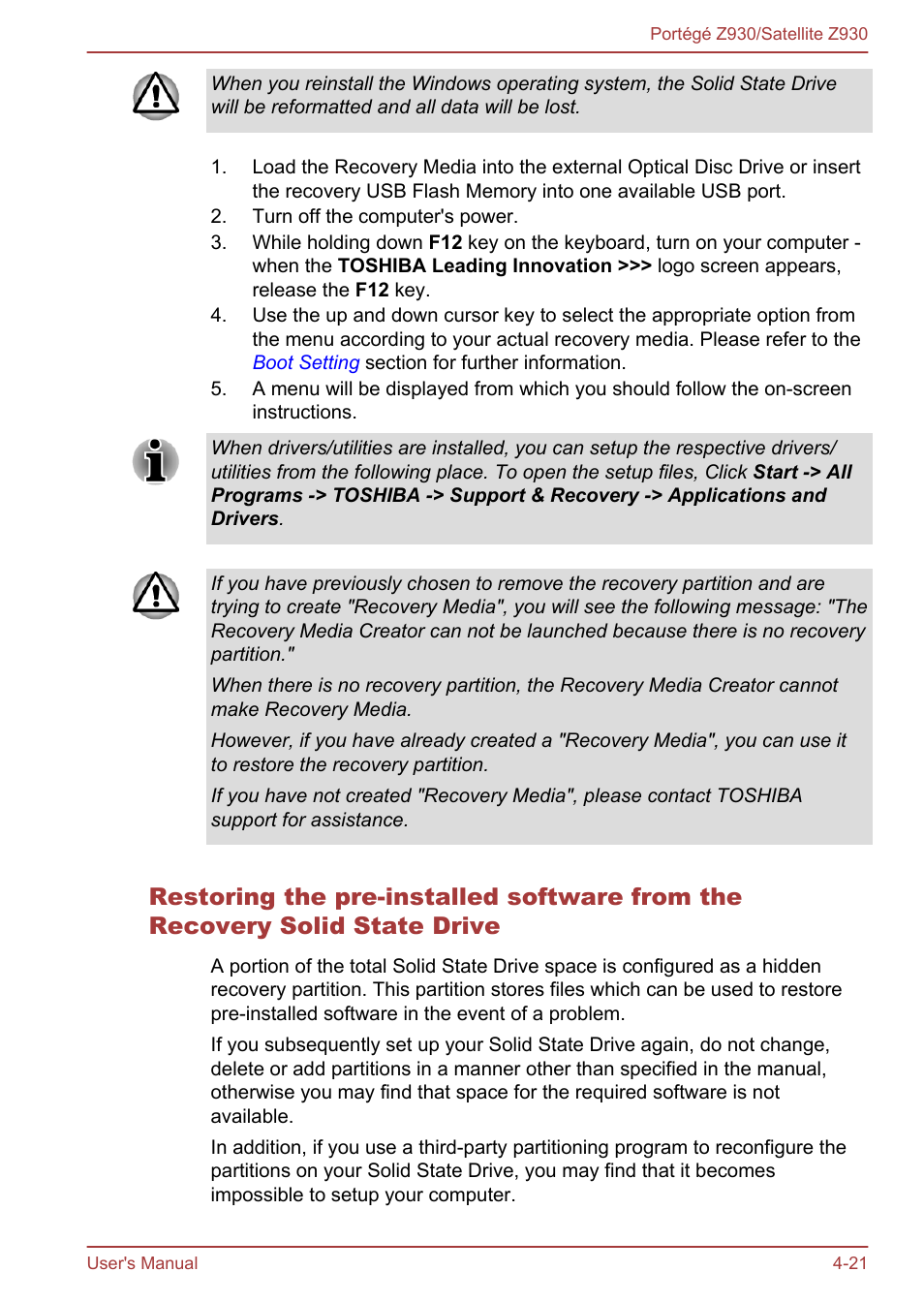 Toshiba Portege Z930-B User Manual | Page 87 / 132