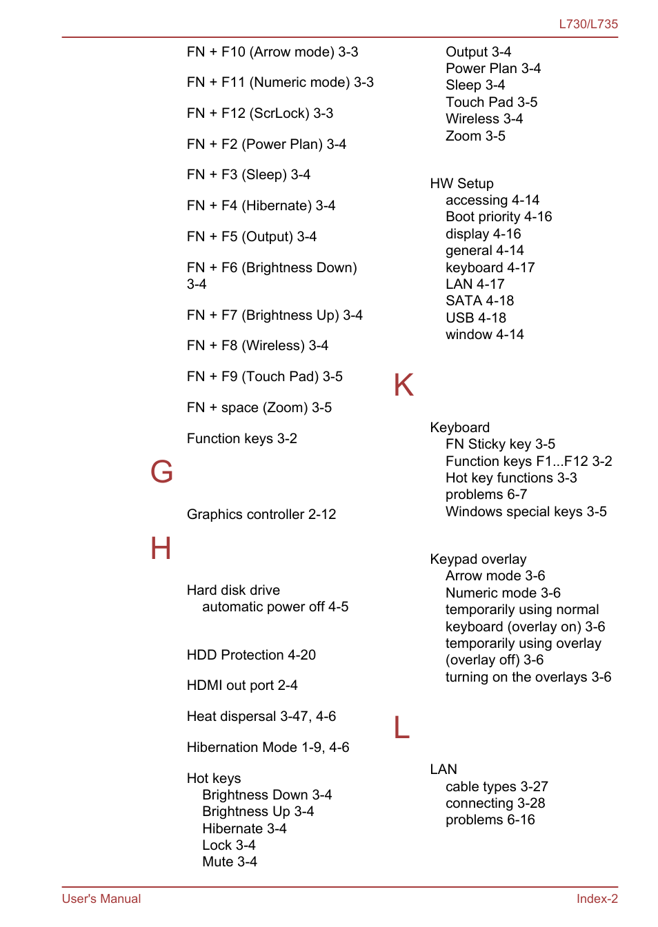Toshiba Satellite L730 User Manual | Page 159 / 161