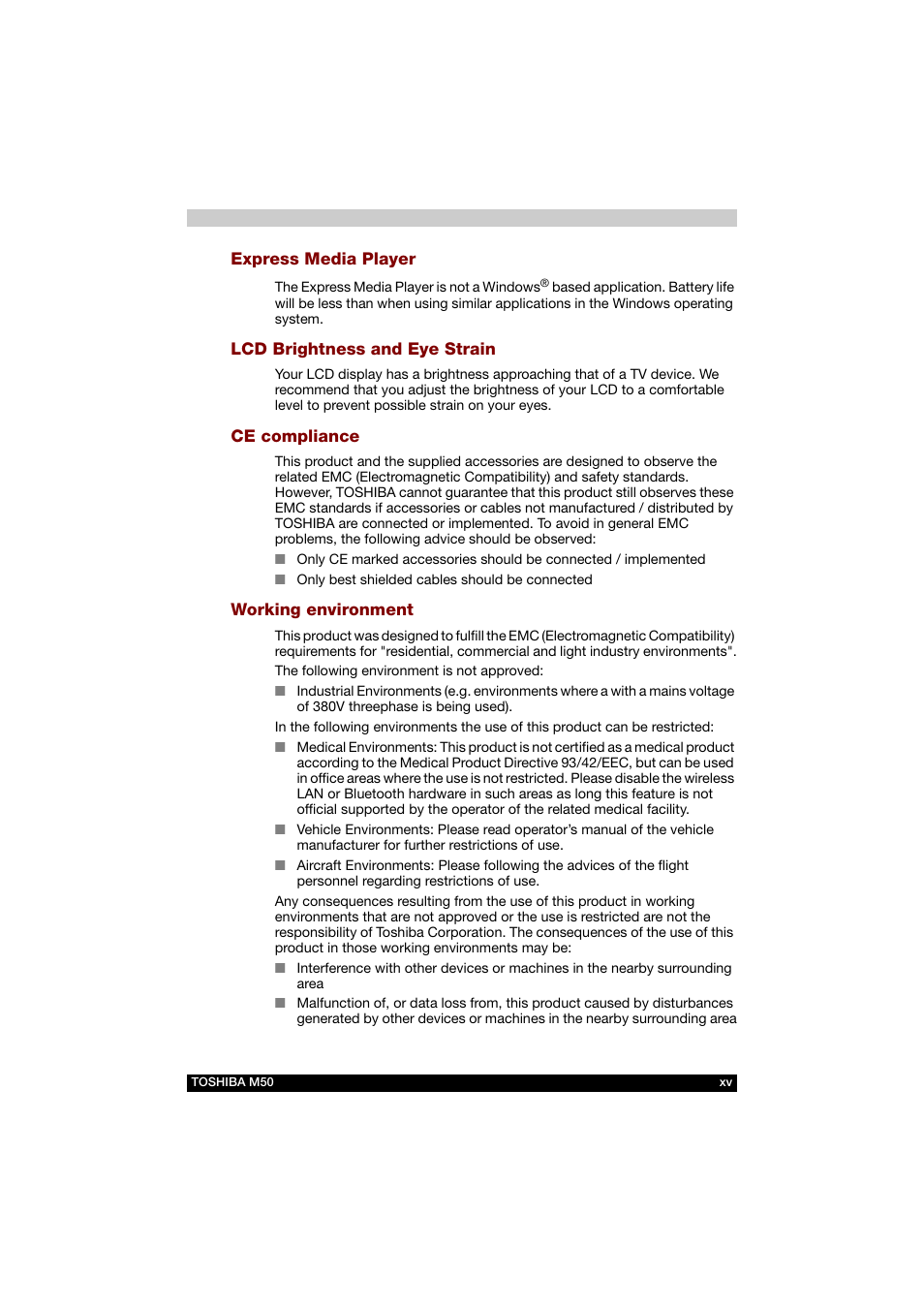 Toshiba Satellite M50 (PSM53) User Manual | Page 15 / 179