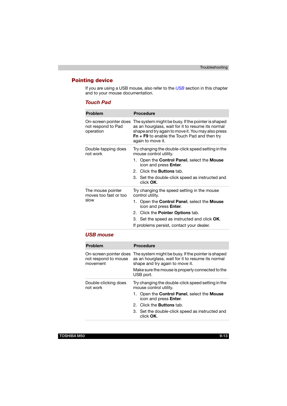 Pointing device | Toshiba Satellite M50 (PSM53) User Manual | Page 155 / 179