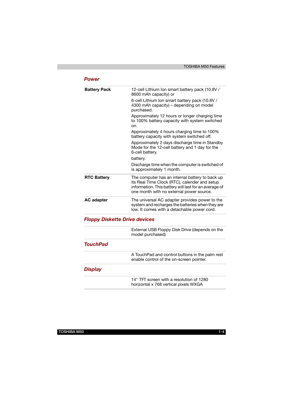 Toshiba Satellite M50 (PSM53) User Manual | Page 31 / 179