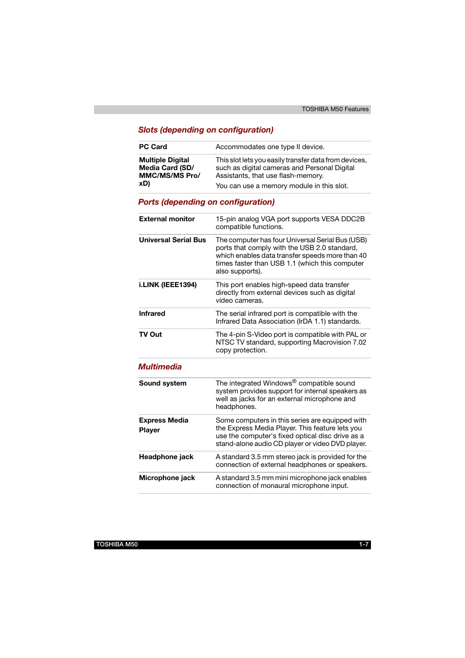 Toshiba Satellite M50 (PSM53) User Manual | Page 34 / 179