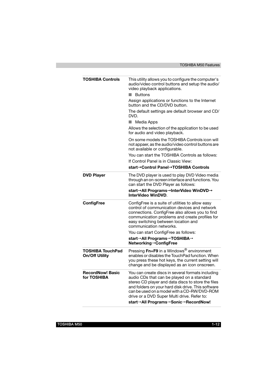 Toshiba Satellite M50 (PSM53) User Manual | Page 39 / 179