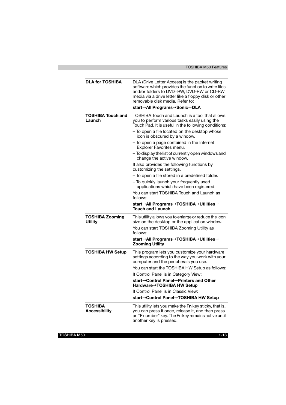 Toshiba Satellite M50 (PSM53) User Manual | Page 40 / 179