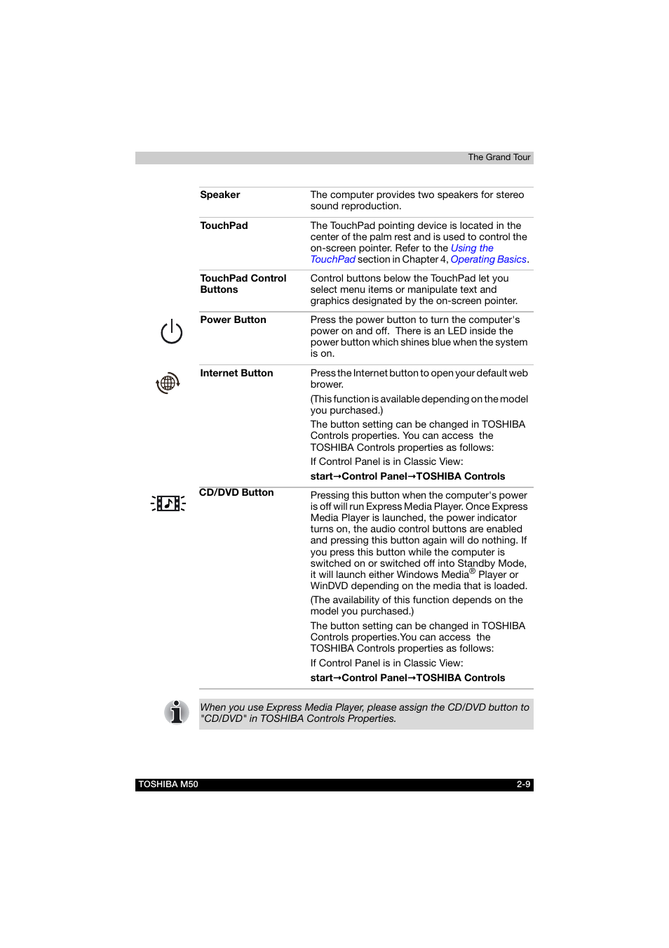 Toshiba Satellite M50 (PSM53) User Manual | Page 50 / 179