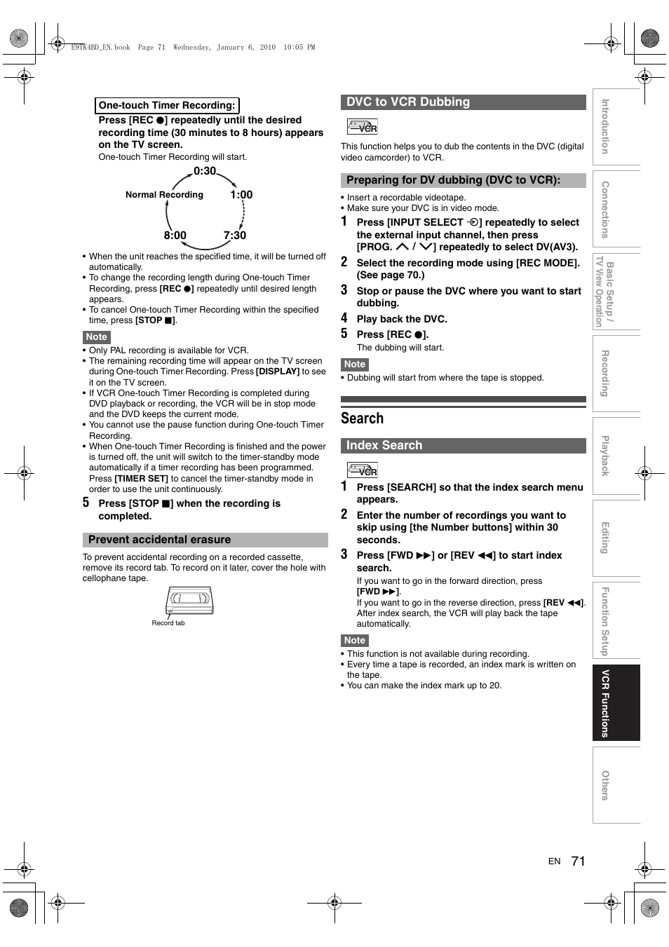 Search | Toshiba DVR20 User Manual | Page 71 / 80