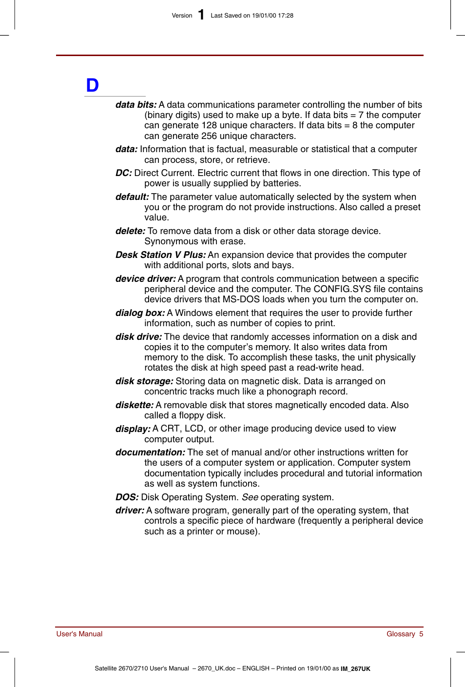 Toshiba Satellite 2670 User Manual | Page 167 / 182