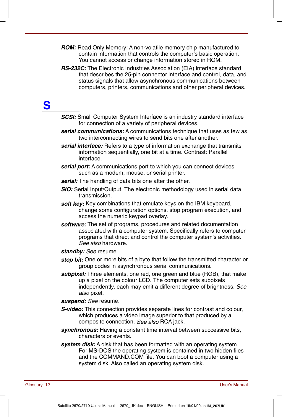 Toshiba Satellite 2670 User Manual | Page 174 / 182
