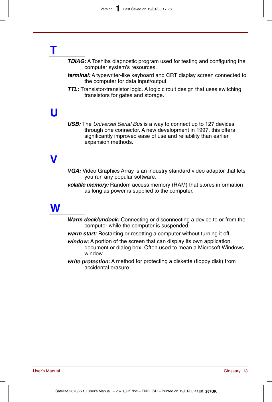 Toshiba Satellite 2670 User Manual | Page 175 / 182