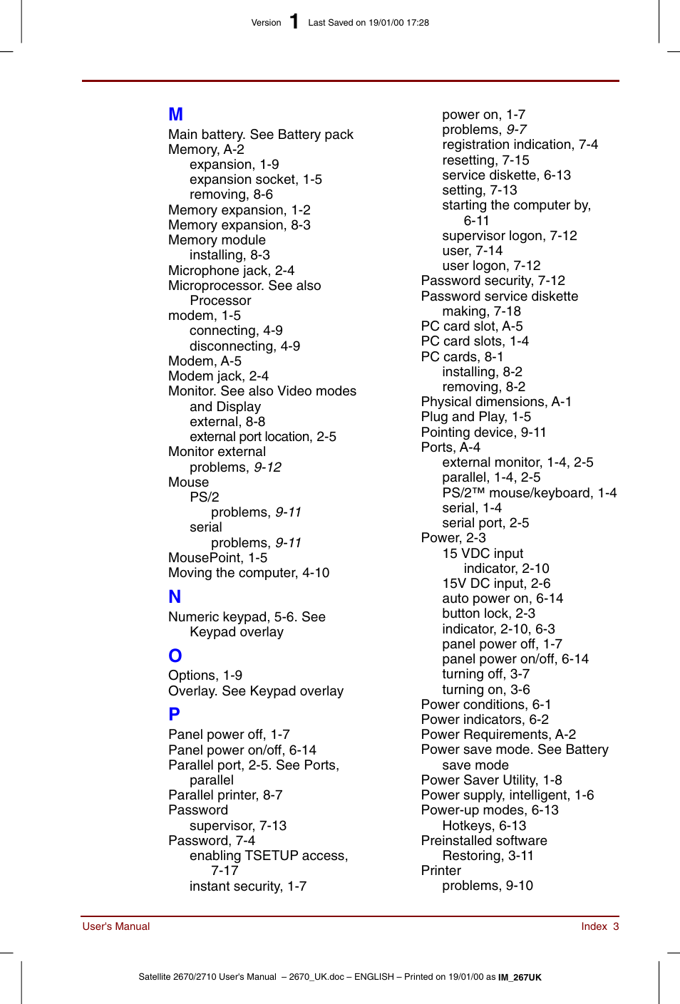 Toshiba Satellite 2670 User Manual | Page 179 / 182