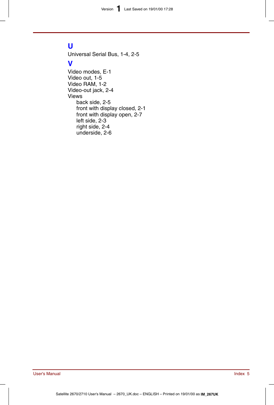 Toshiba Satellite 2670 User Manual | Page 181 / 182