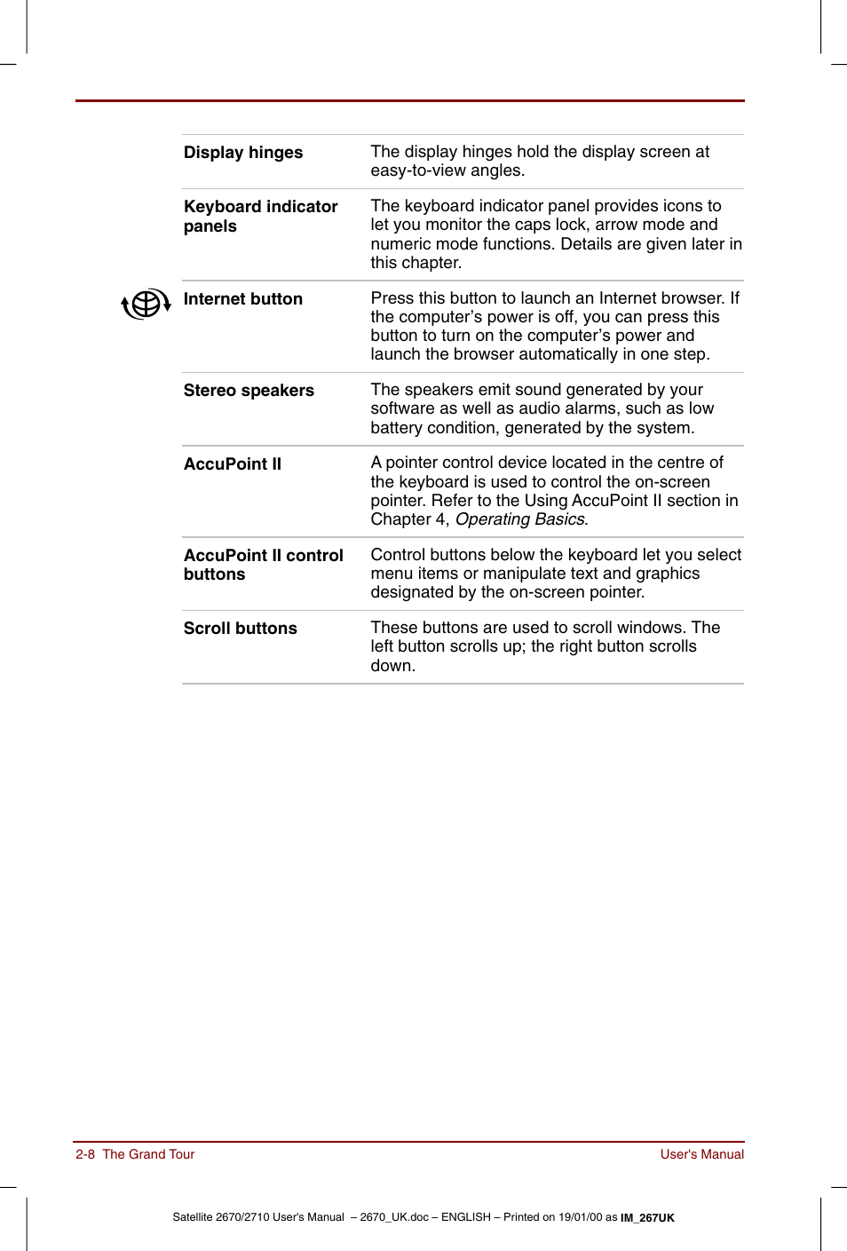 Toshiba Satellite 2670 User Manual | Page 34 / 182