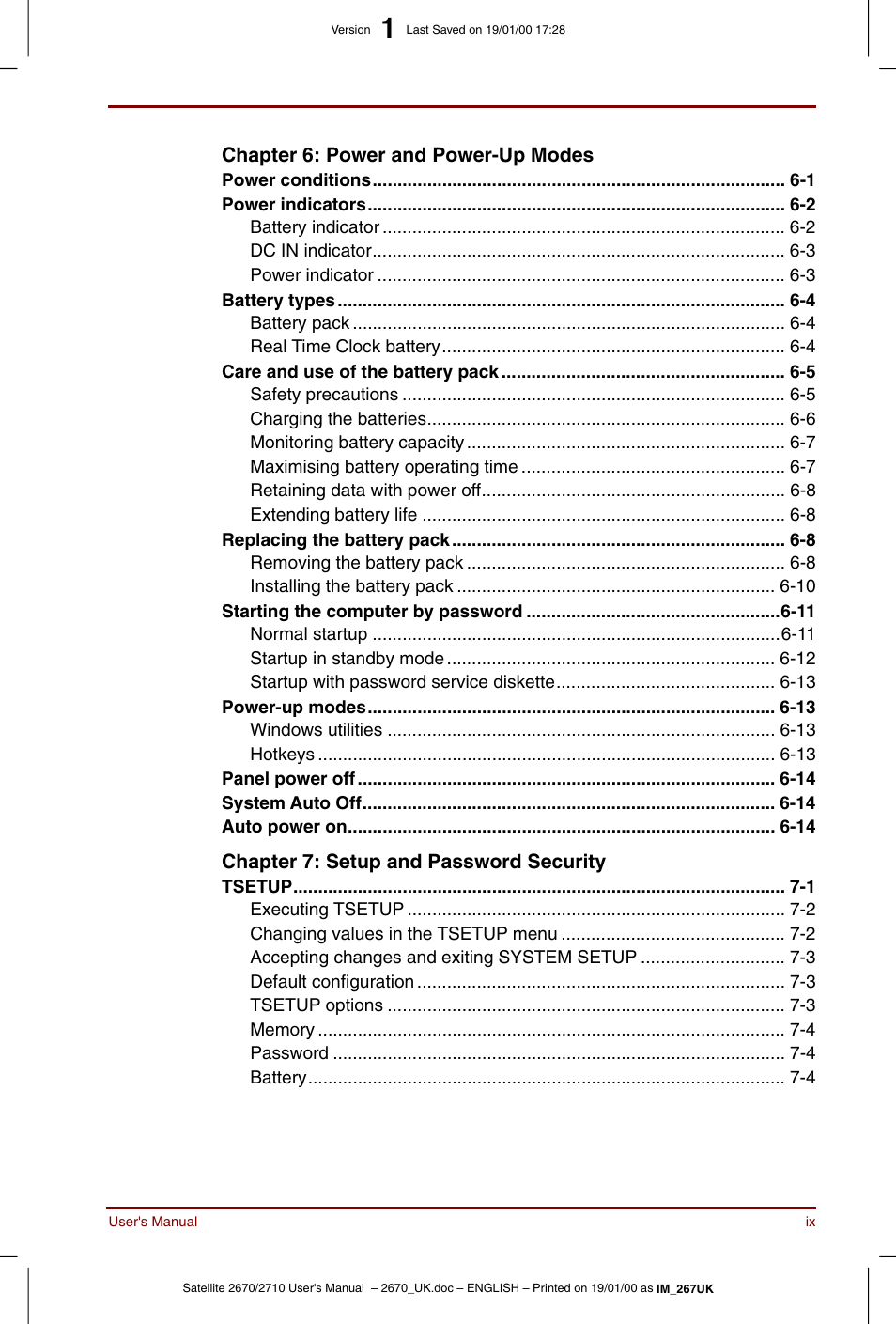 Toshiba Satellite 2670 User Manual | Page 9 / 182