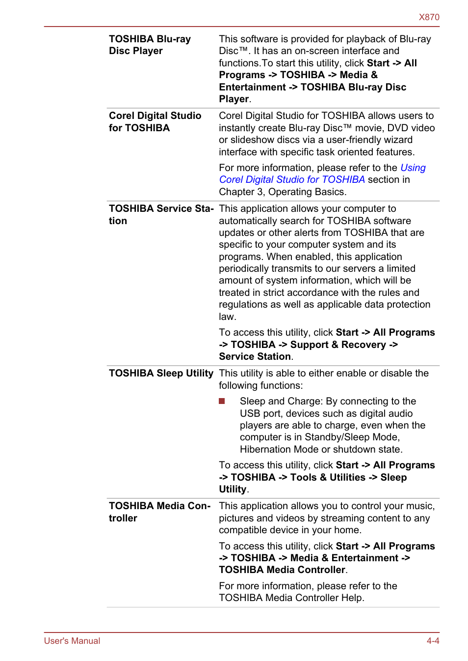 Toshiba Qosmio X870 User Manual | Page 100 / 164