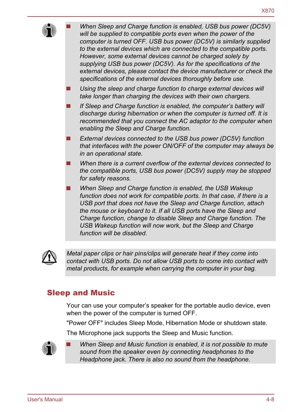 Sleep and music | Toshiba Qosmio X870 User Manual | Page 104 / 164