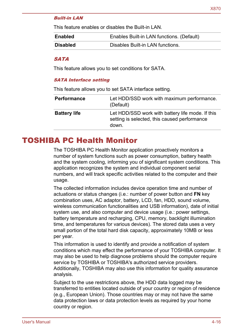 Toshiba pc health monitor, Toshiba pc health monitor -16 | Toshiba Qosmio X870 User Manual | Page 112 / 164