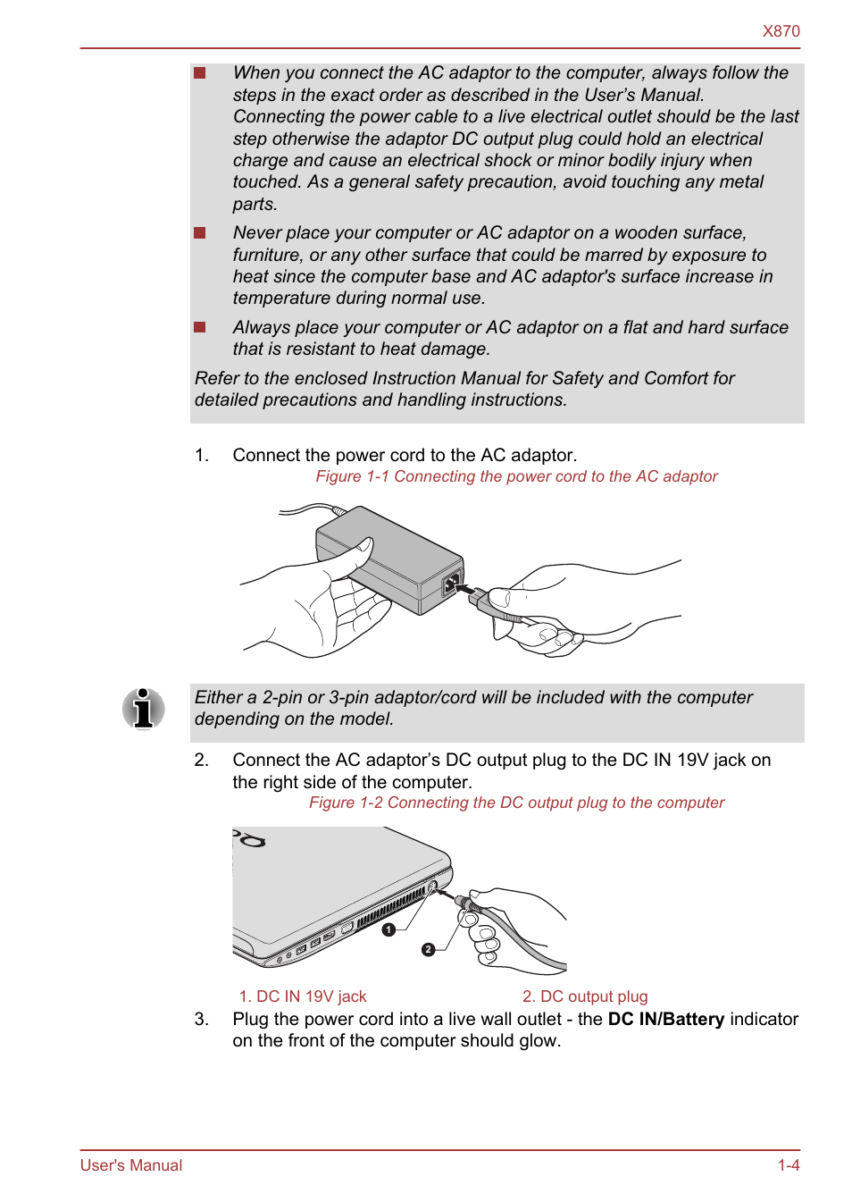 Toshiba Qosmio X870 User Manual | Page 20 / 164