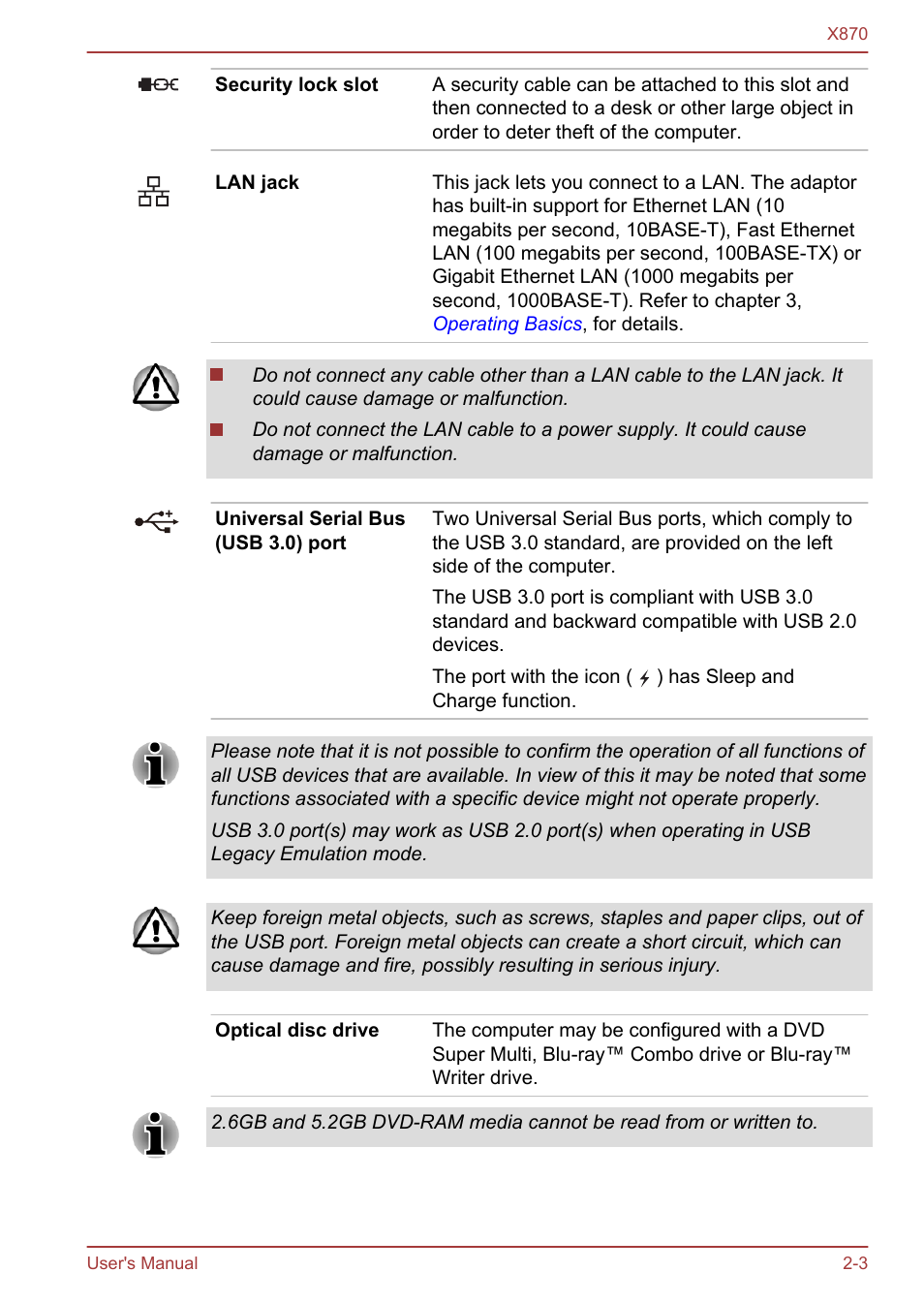 Toshiba Qosmio X870 User Manual | Page 29 / 164