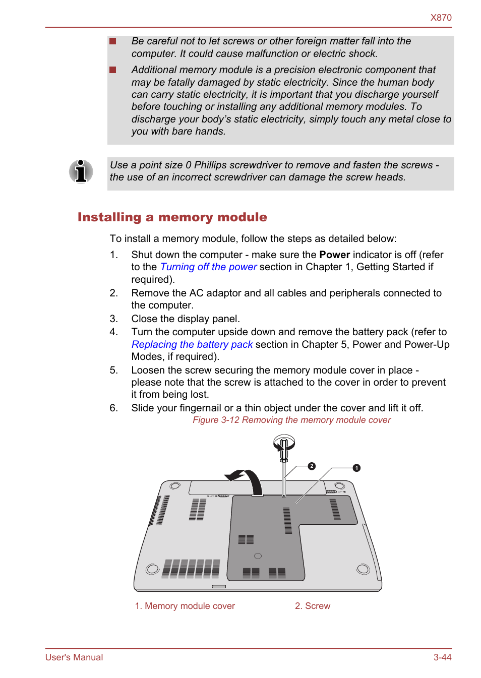Installing a memory module | Toshiba Qosmio X870 User Manual | Page 85 / 164
