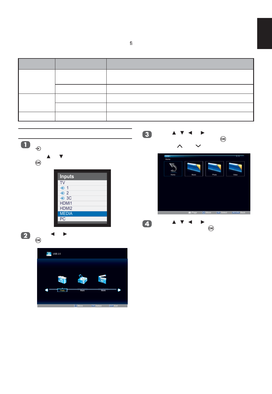 Enjoy photos through usb port, View photo files, English | Toshiba W2333 User Manual | Page 41 / 69