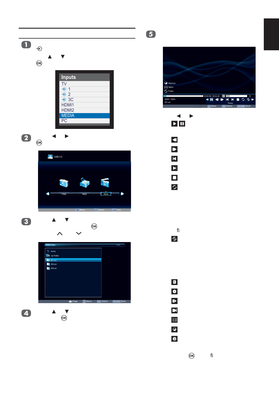 Play video files | Toshiba W2333 User Manual | Page 47 / 69