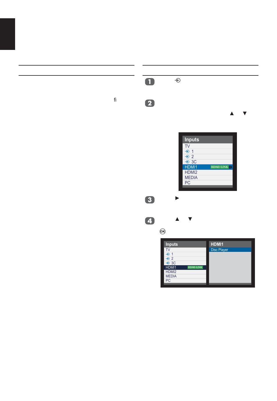 Hdmi cec control, Equipment control, Select hdmi cec device | Toshiba W2333 User Manual | Page 50 / 69