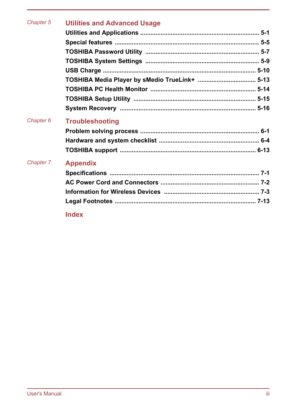 Toshiba Satellite W30T-A User Manual | Page 3 / 114