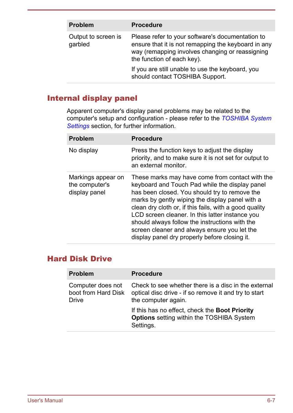 Internal display panel, Hard disk drive | Toshiba Satellite W30T-A User Manual | Page 90 / 114