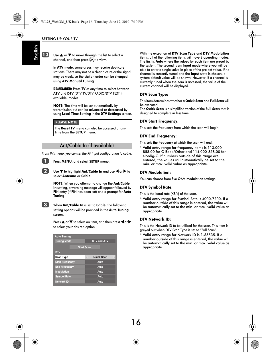 Ant/cable in (if available) | Toshiba RV753 User Manual | Page 16 / 78