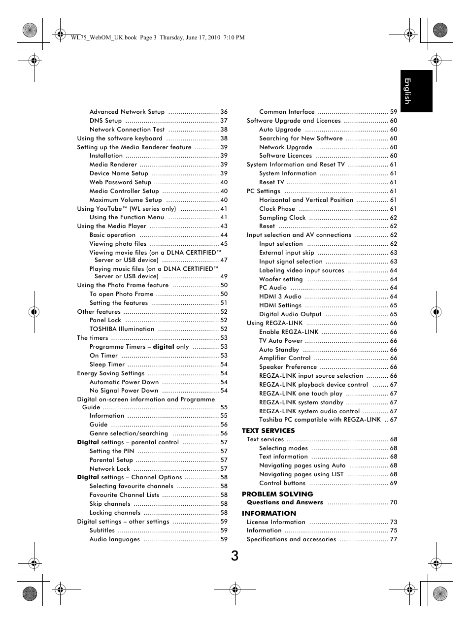 Toshiba RV753 User Manual | Page 3 / 78