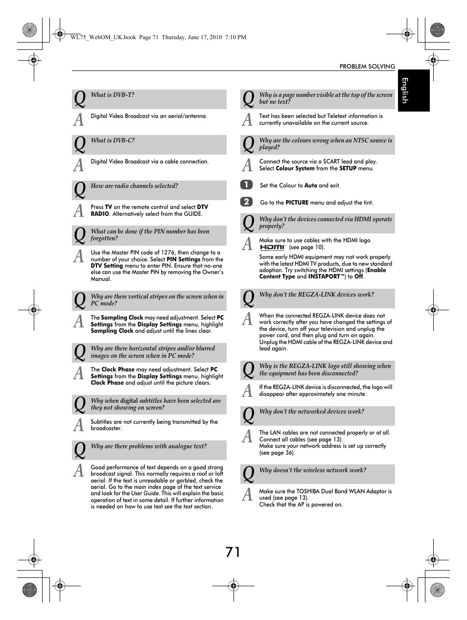 Toshiba RV753 User Manual | Page 71 / 78