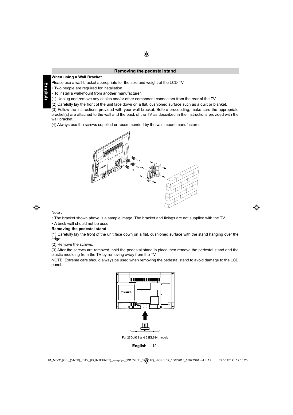 English | Toshiba DL934 User Manual | Page 13 / 59