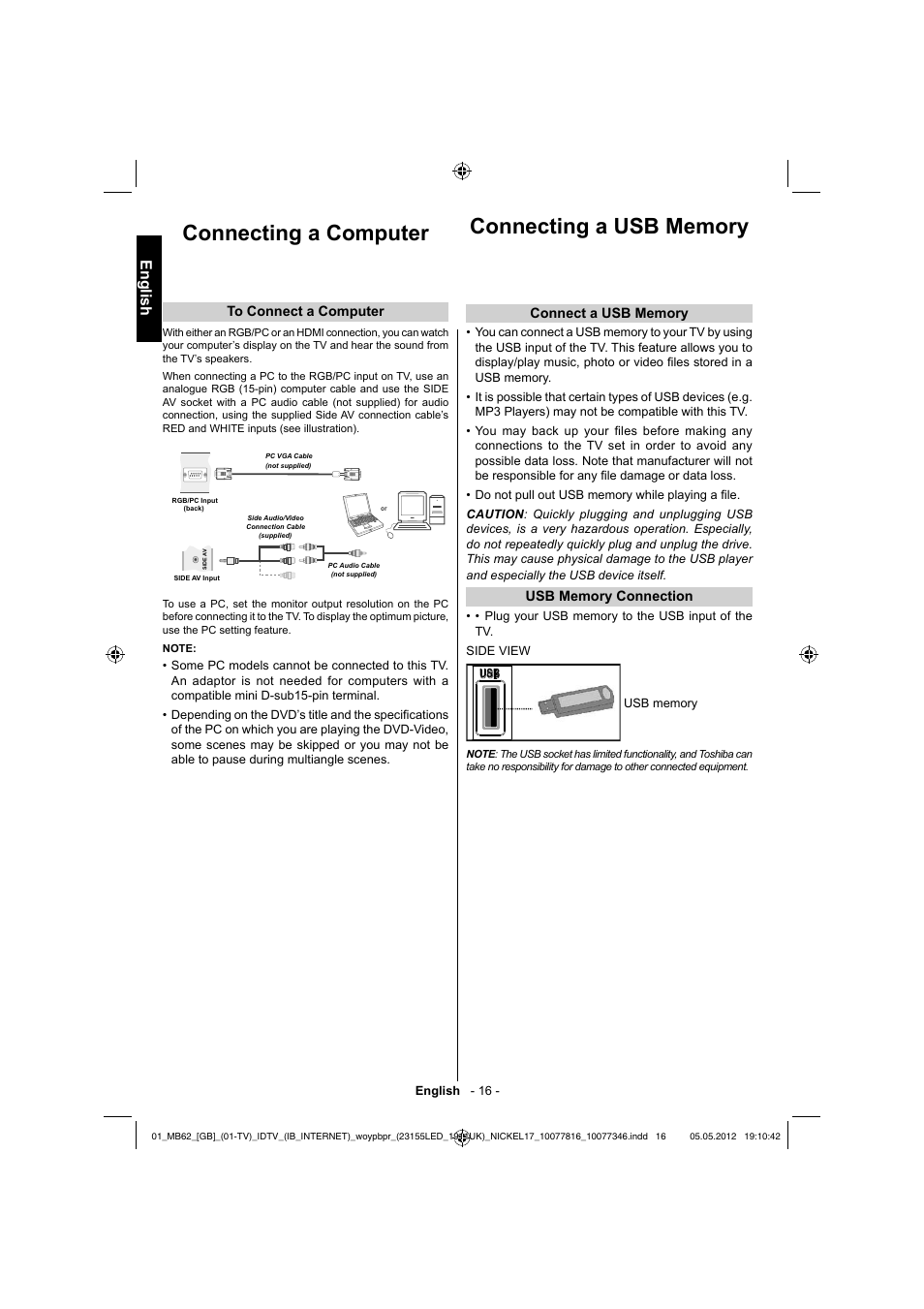 English | Toshiba DL934 User Manual | Page 17 / 59