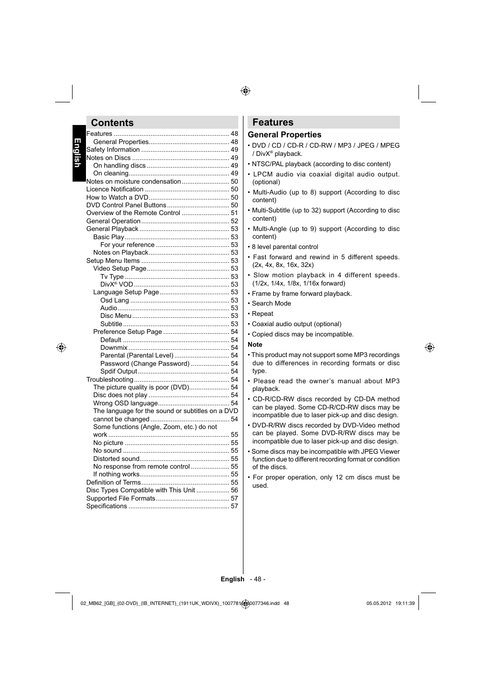 Toshiba DL934 User Manual | Page 49 / 59