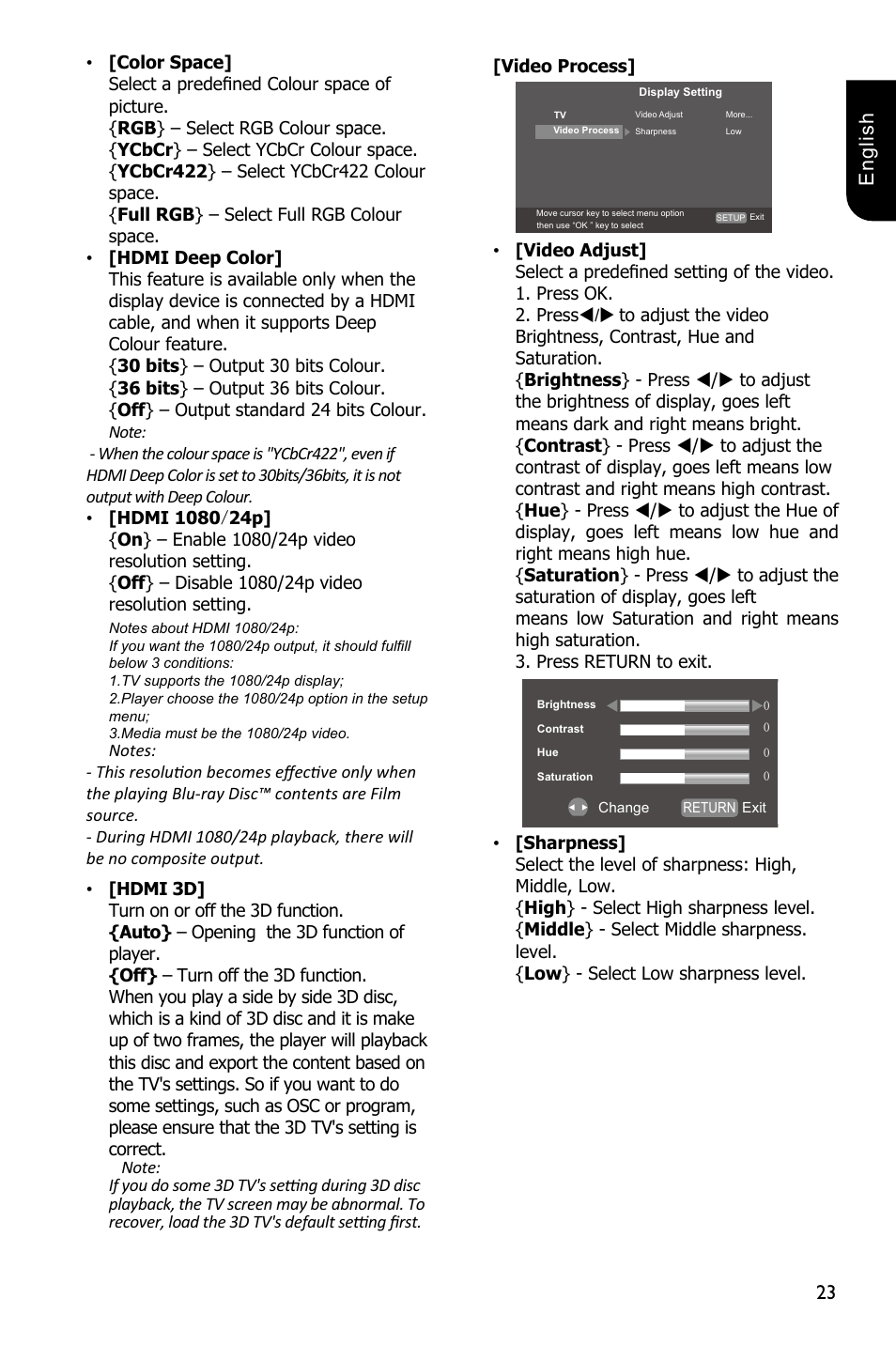 23 english | Toshiba BDX5300 User Manual | Page 23 / 49