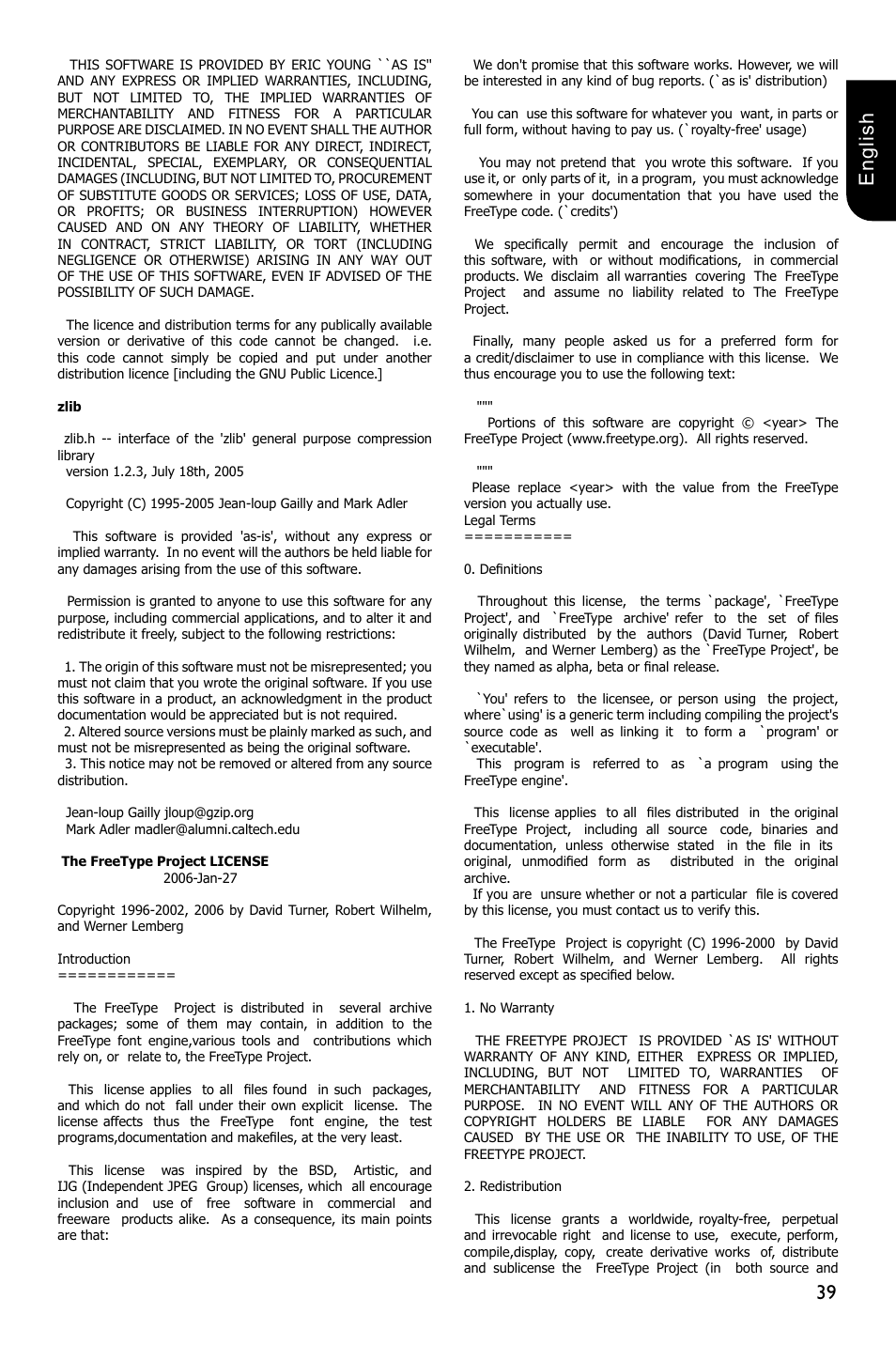39 english | Toshiba BDX5300 User Manual | Page 39 / 49