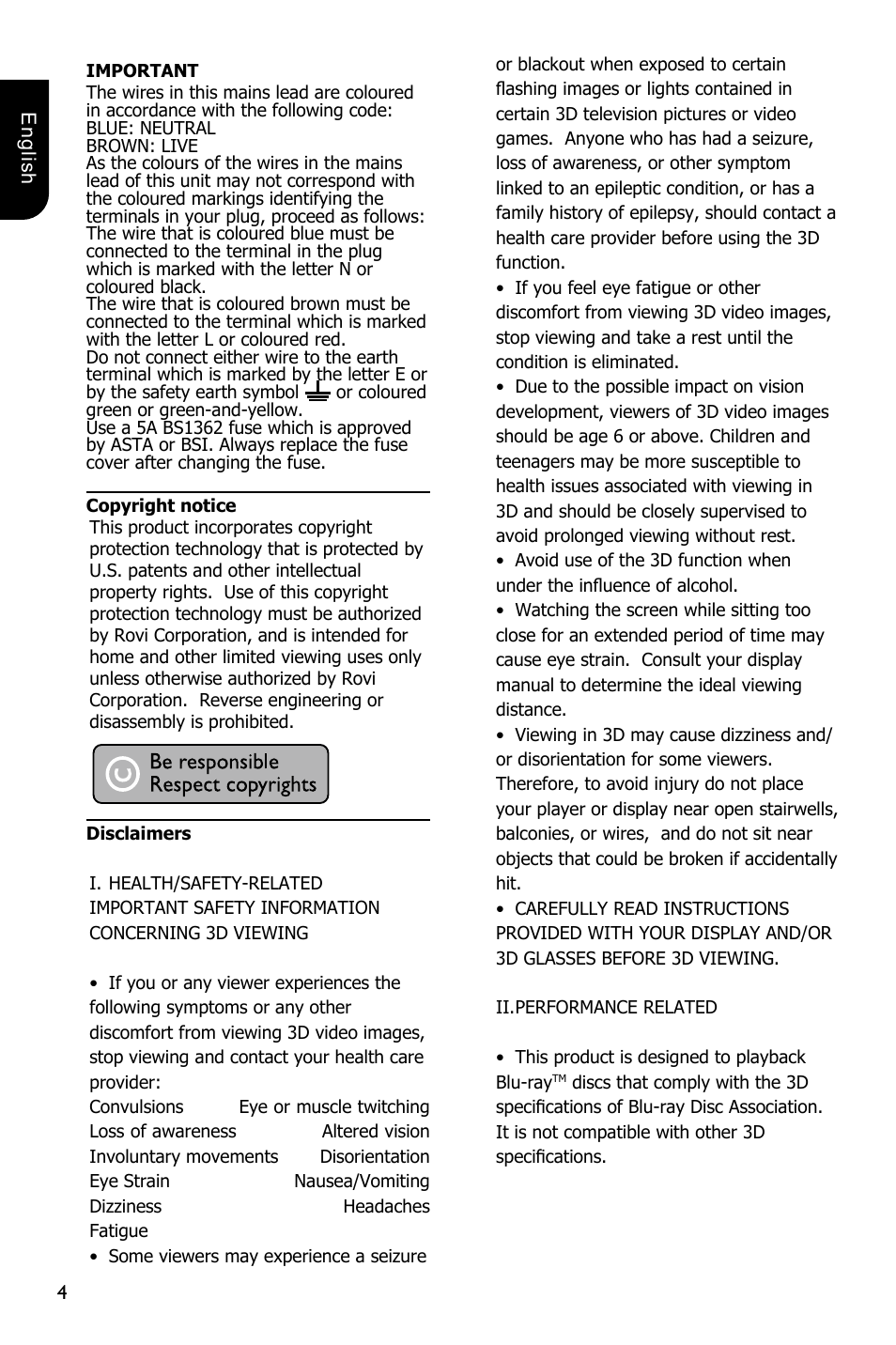 Toshiba BDX5300 User Manual | Page 4 / 49