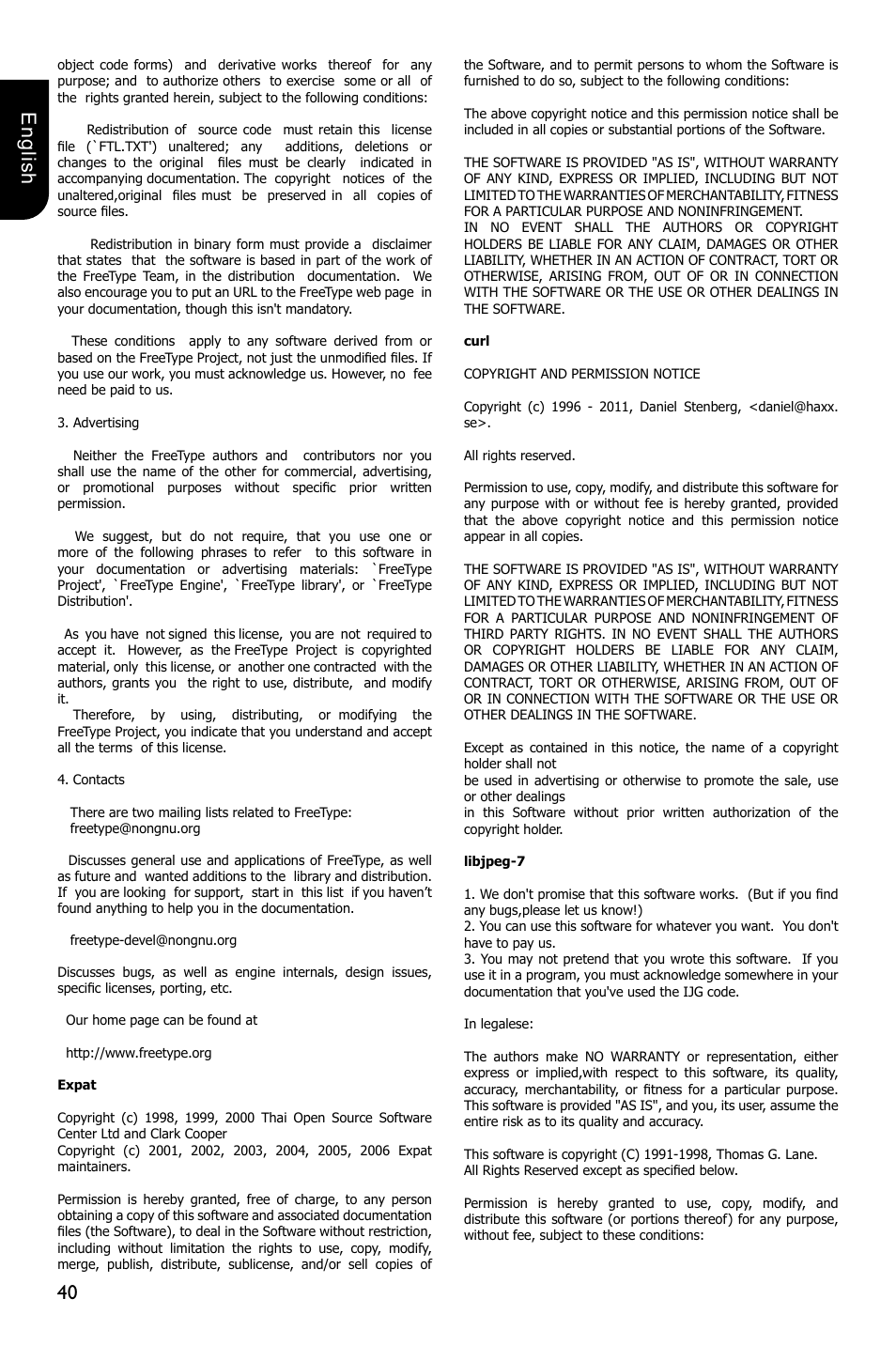 40 english | Toshiba BDX5300 User Manual | Page 40 / 49